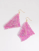 Diamante Chainmail Drop Earrings