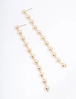 Gold Ball Chain Drop Earrings