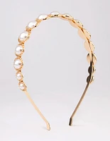 Gold Dome Pearl Headband