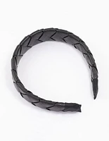 Black Braided Padded Headband