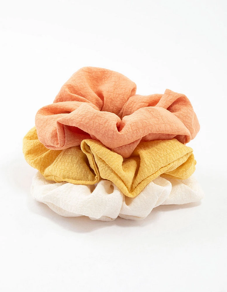 Fabric Texture Hair Scrunchie Pack