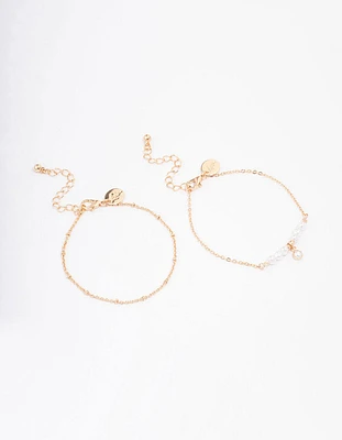 Gold Pearl Bracelet Pack