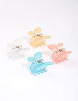 Plastic Butterfly Hair Claw Clip 4-Pack
