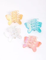 Plastic Butterfly Hair Claw Clip 4-Pack