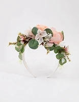 Fabric Flower & Veil Headband