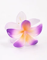 Lilac Frangipani Hair Claw Clip
