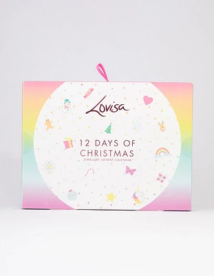 Kids Rose Gold Charm Bracelet 12 Days of Christmas Advent Calendar