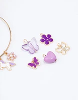 Kids Gold DIY Unicorn & Heart Charm Bracelet Pack