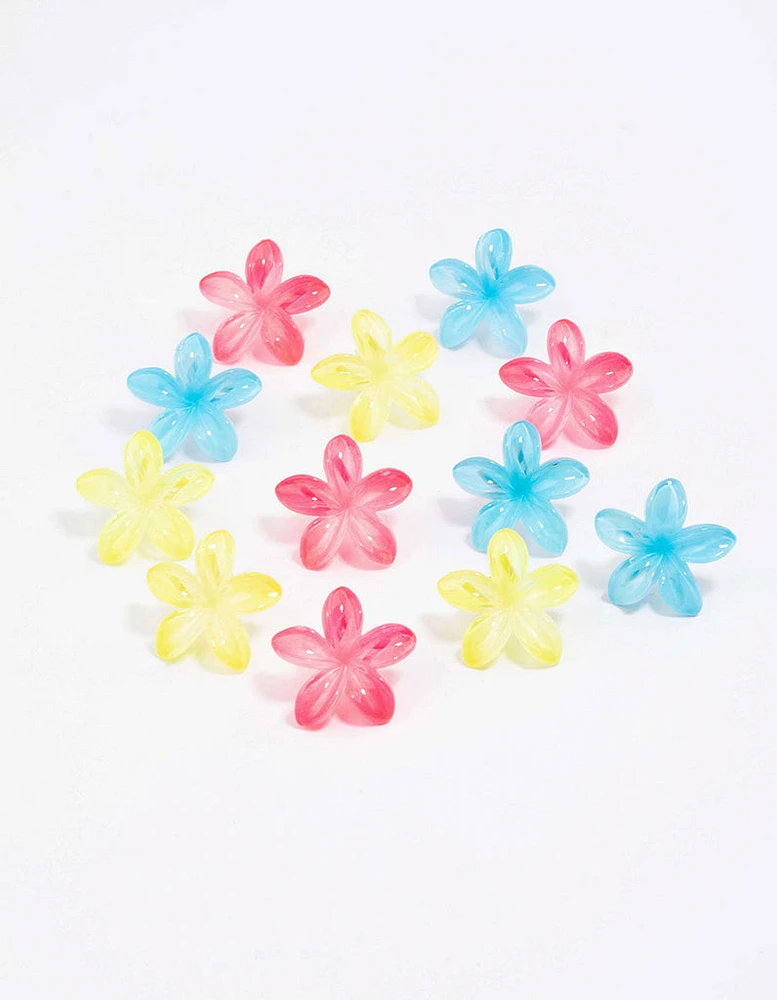 Kids Hawaiian Flower Mini Hair Claw Clips