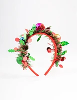 Kids Christmas Tinsel Bauble Headband