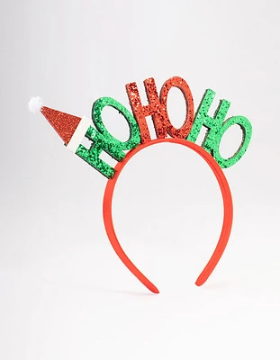 Kids Christmas Glitter Ho-Ho-Ho Headband