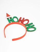 Kids Christmas Glitter Ho-Ho-Ho Headband