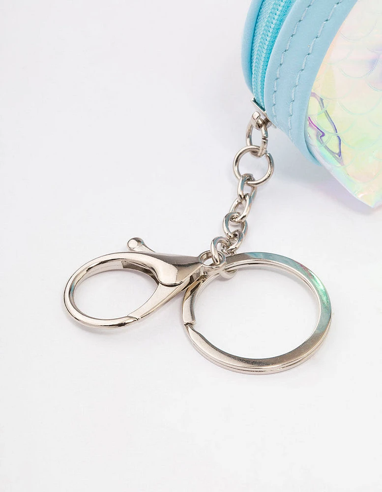 Kids Holographic Blue Large Key Chain