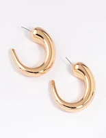 Gold Large Hoop Statement Earrings