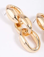 Gold Multi Drop Statement Drop Earrings