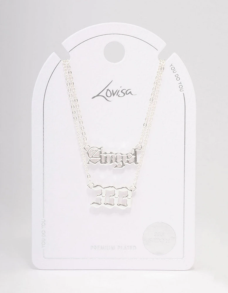 Silver Plated Angel Number '333' Necklace Pack