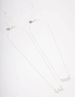 Silver Plated Angel Number '444' Necklace Pack