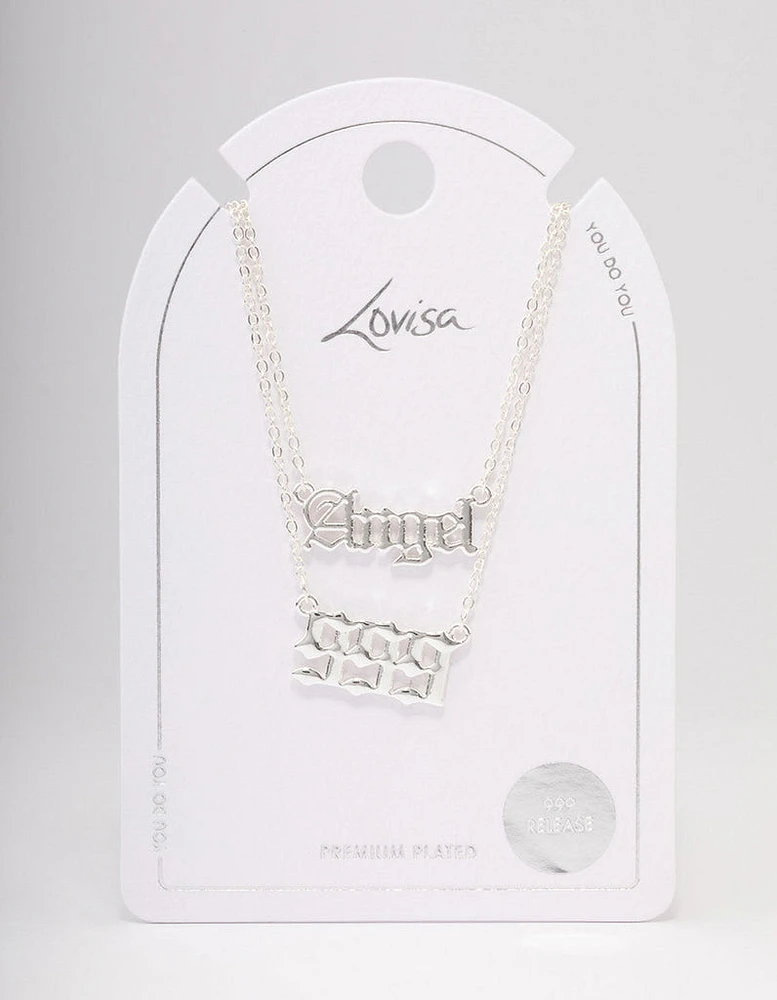 Silver Plated Angel Number '999' Necklace Pack