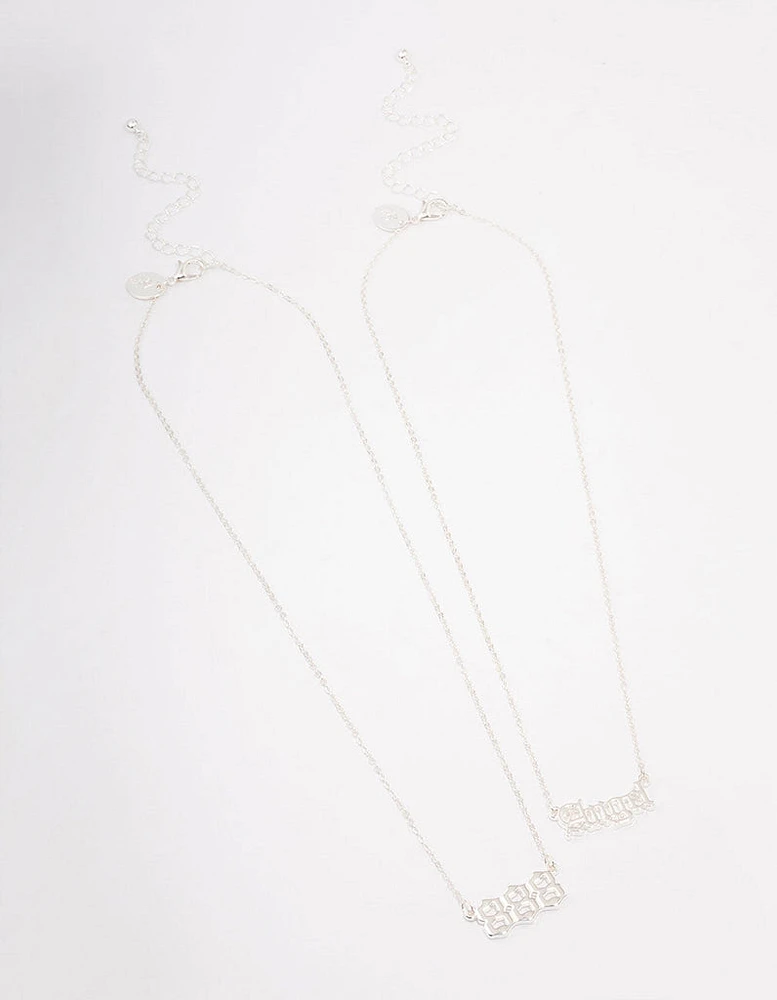 Silver Plated Angel Number '888' Necklace Pack