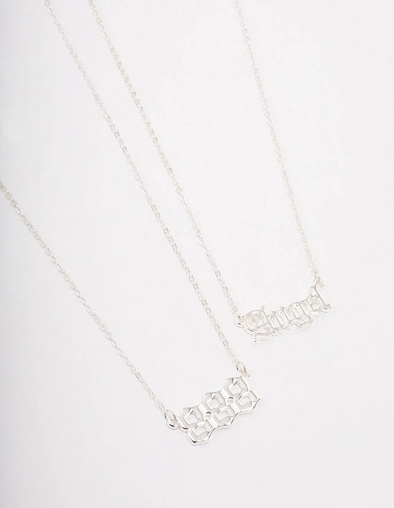 Silver Plated Angel Number '888' Necklace Pack