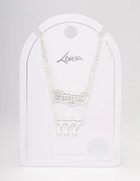 Silver Plated Angel Number '777' Necklace Pack