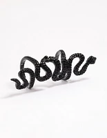 Black Slithering Snake Ring