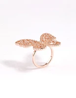 Rose Gold Statement Butterfly Ring