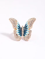 Gold Grand Butterfly Cocktail Ring