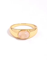 Gold Plated Oval Signet Ring