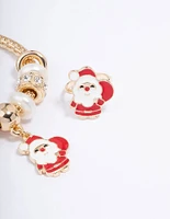 Kids Gold Christmas Santa Bracelet & Ring Pack