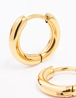 Gold Plated Surgical Steel Chubby Small Huggie Hoop Earrings