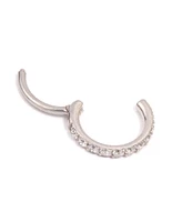 Surgical Steel Pave Clicker Ring 6mm