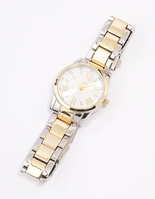 Gold & Silver Coloured Two Toned Watch