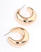 Gold Mini Chunky Hoop Earrings