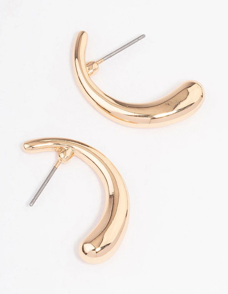 Gold Small Huggie Earrings