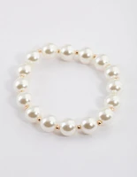 Gold Pearl Matching Jewellery Set