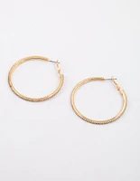 Gold Bling Hoop Earrings