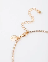 Gold Dainty Ribbon Y-Shaped Necklace