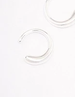 Sterling Silver Mini Calligraphy Hoop Earrings