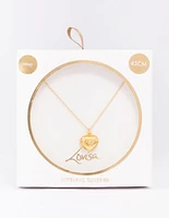 Gold Plated Sterling Silver Heart Locket Pendant Necklace