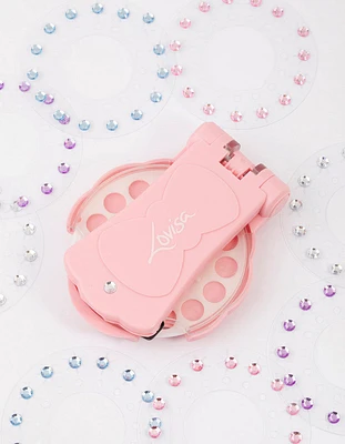 Light Pink Hair Bedazzle Set - Hair Gem Stamper Machine & Refill 10-Pack