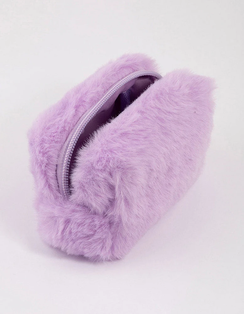 Lilac Fluffy Key Ring Pouch