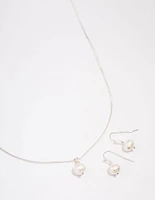 Silver Plated Freshwater Pearl Jewellery Set