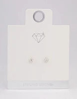 Sterling Silver Fireball Stud Earrings