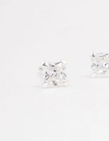 Sterling Silver Baby Pear Cubic Zirconia Stud Earrings