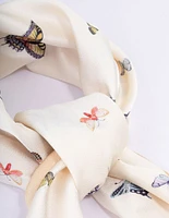 Fabric Yellow Butterfly Printed Scarf