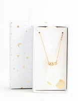 Gold Clear Quartz Semi-Precious Bottle Necklace