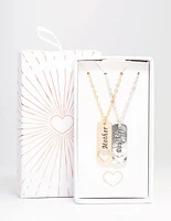 Mixed Metal Mother & Daughter Necklace Pack