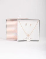 Rose Gold Fireball Jewellery Set