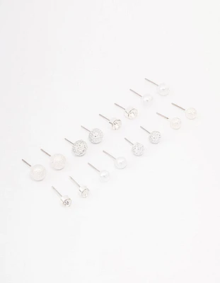 Silver Pearl Jelly Earring 8-Pack